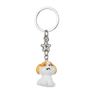 Resin Dog Pendant Keychain