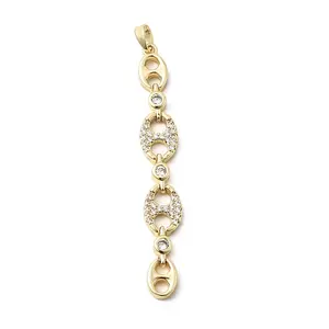 Brass Micro Pave Cubic Zirconia Big Pendants