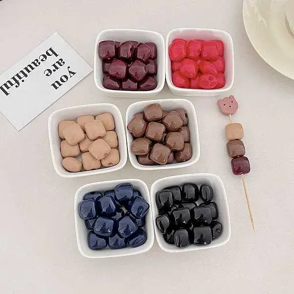 Opaque Acrylic European Beads