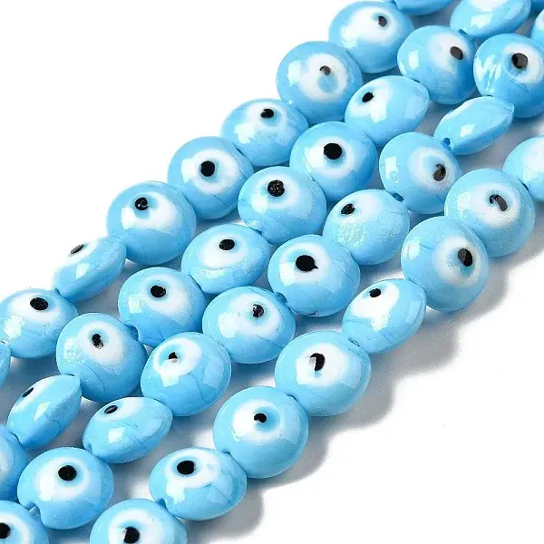 Handmade Evil Eye Lampwork Beads Strands