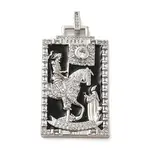 Brass Micro Pave Cubic Zirconia Pendants with Enamel
