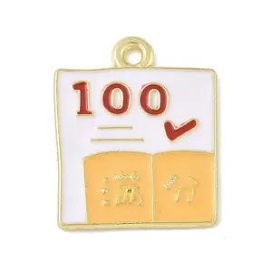 School Supplies Alloy Enamel Pandants
