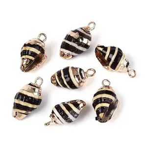 Electroplated Natural Shell Pendants