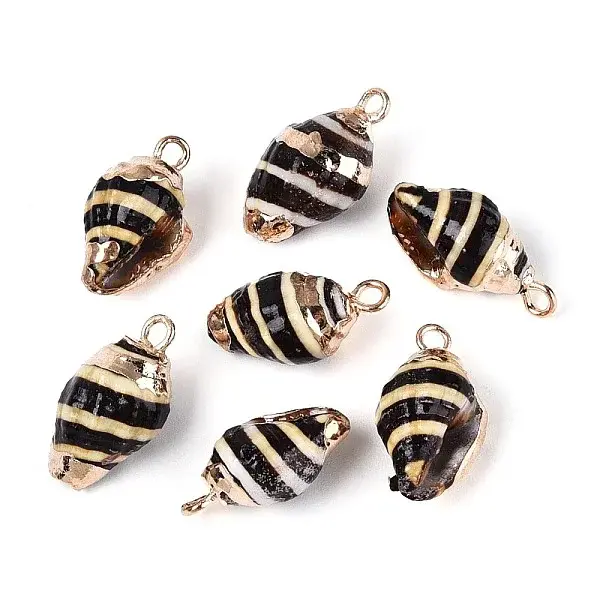 Electroplated Natural Shell Pendants