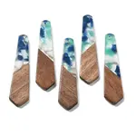 Resin and Walnut Pendants