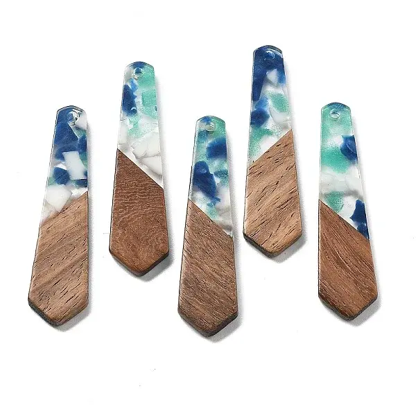 Resin and Walnut Pendants