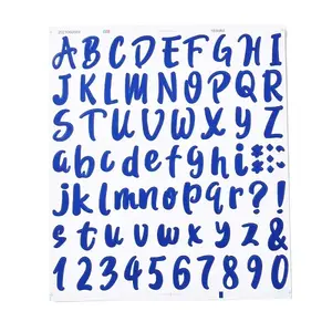 Number & Alphabet & Sign PVC Waterproof Self-Adhesive Sticker