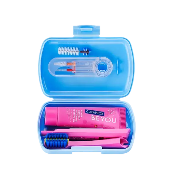 Curaprox Travel set Ortho cestovní sada modrá