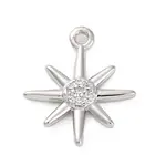 Brass Micro Pave Clear Cubic Zirconia Pendants