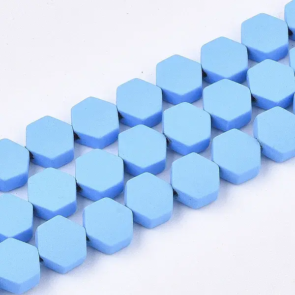 Spray Painted Non-magnetic Synthetic Hematite Beads Strands