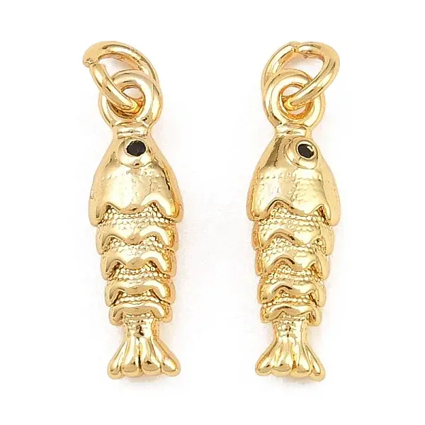 Brass Micro Pave Cubic Zirconia Charms