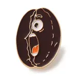 Alarmed Coffee Bean Enamel Brooches