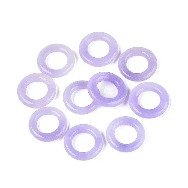 Dyed Natural White Jade Linking Rings