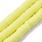 Flat Round Handmade Polymer Clay Beads