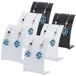 6Pcs 3 Colors PP Slant Back Necklace Display Holder