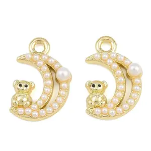 Alloy & Enamel & ABS Plastic Pearl Pendants