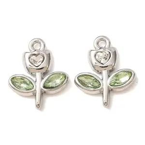 Alloy with Rhinestone Pendants