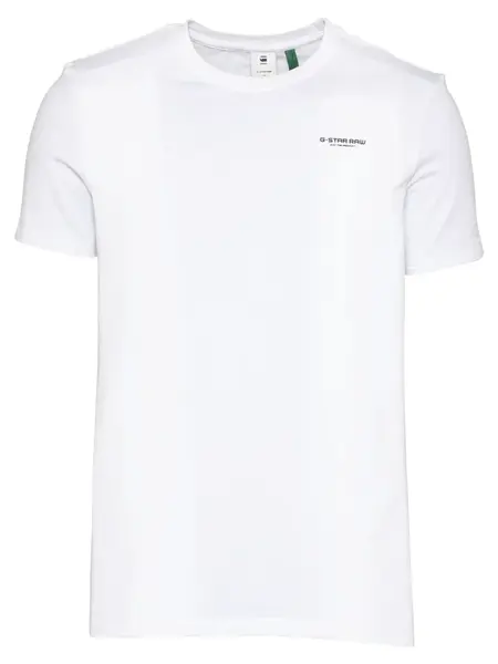 G-STAR Tričko 'Slim Base T-Shirt'  čierna / biela