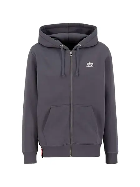 ALPHA INDUSTRIES Mikina 'Basic Zip'  tmavosivá
