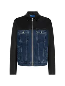 KARL LAGERFELD JEANS Prechodná bunda  tmavomodrá / čierna
