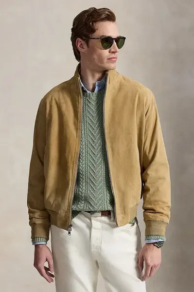 Polo Ralph Lauren přechodová bunda pánská semišová