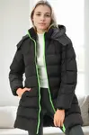 Z9770 DEWBERRY WOMEN'S COAT-BLACK-GREEN
