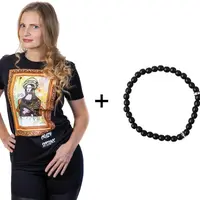 Tričko s krátkým rukávem Crazy Scissors Mona Lisa - černé, S + náramek Loréal Preciosa zdarma + dárek zdarma