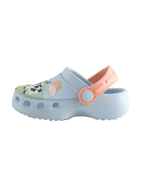 Next Sandále  modrosivá / koralová / čierna