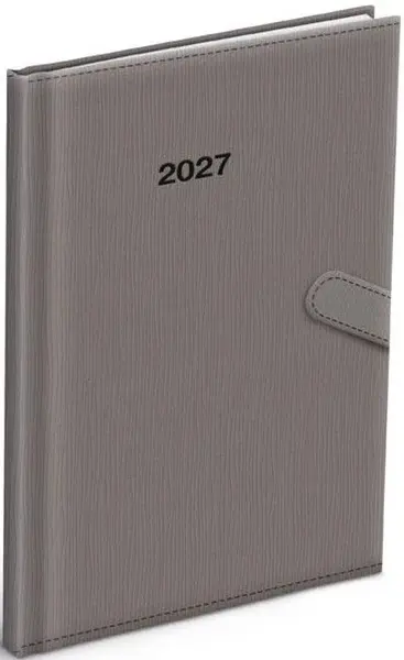 Diář 2027 T805 PU šedý s magnetem
