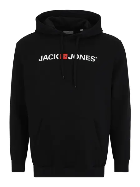 Jack & Jones Plus Mikina  červená / čierna / biela