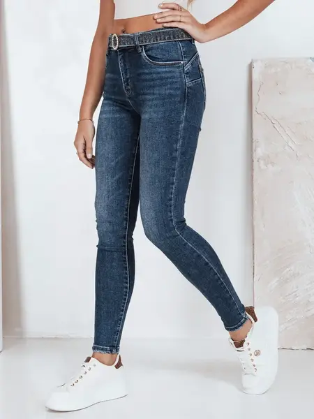 Dámske skinny push-up rifle modré