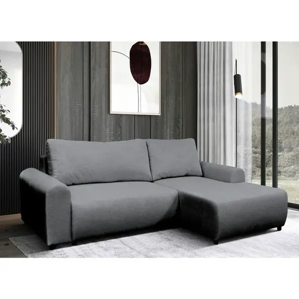 MID.YOU ROHOVÁ SEDAČKA, textil, šedá