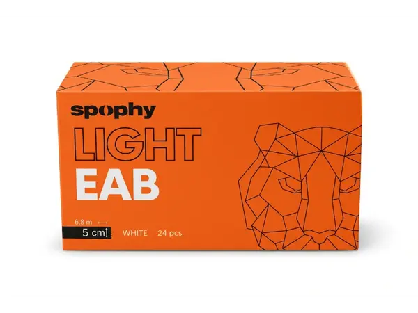 Spophy Light EAB Tape, elastická adhezivní bandáž bílá, 5 cm x 6,8 m, 24 ks