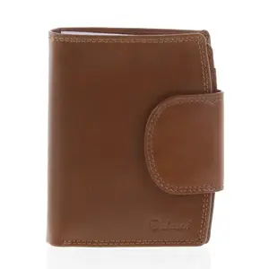 Pánská kožená peněženka hnědá - Delami Biser