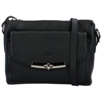 Dámská kožená crossbody kabelka černá - Katana Berisitty