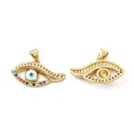 Brass Micro Pave Cubic Zirconia Pendants