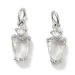 Brass Micro Pave Cubic Zirconia Charms