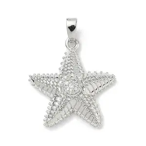 Brass Micro Pave Cubic Zirconia Pendants