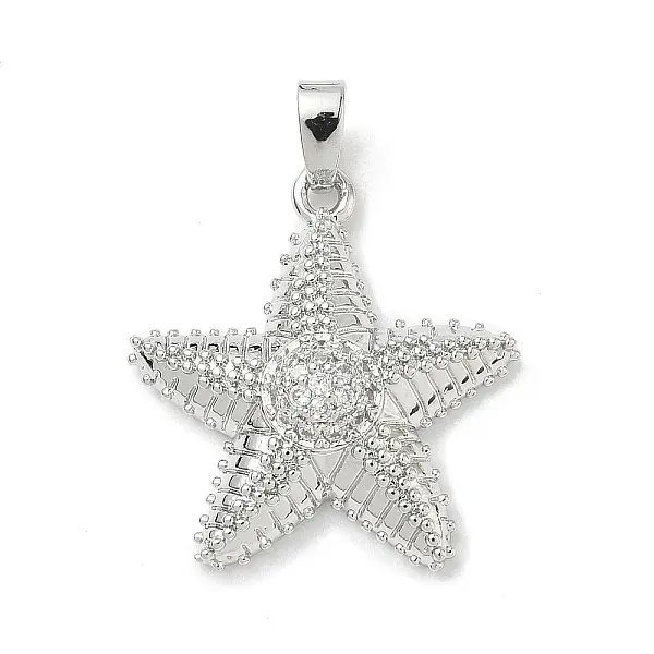 Brass Micro Pave Cubic Zirconia Pendants