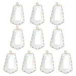 10Pcs Clear Glass Pendants