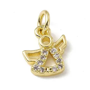 Brass Micro Pave Cubic Zirconia Charms