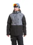 Meatfly pánská SNB & SKI bunda Manifold Dark Grey / Black | Černá | Velikost XL