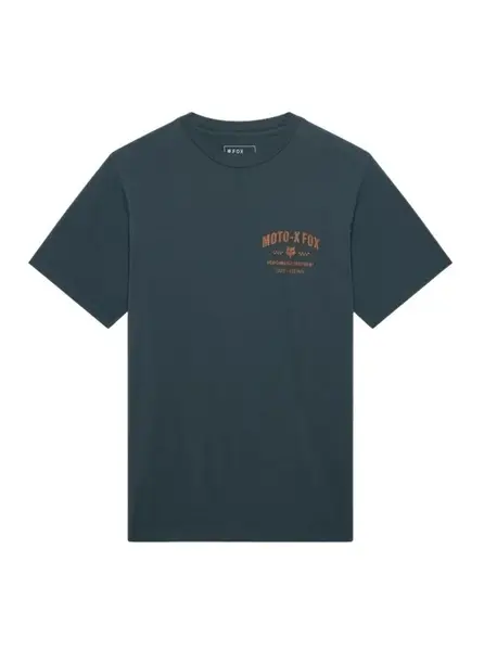Fox pánské tričko Supply 195 Original Ss Deep Cobalt | Modrá | Velikost M | 100% bavlna