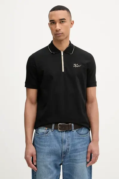 Karl Lagerfeld  polo pánské bavlněné s elastanem