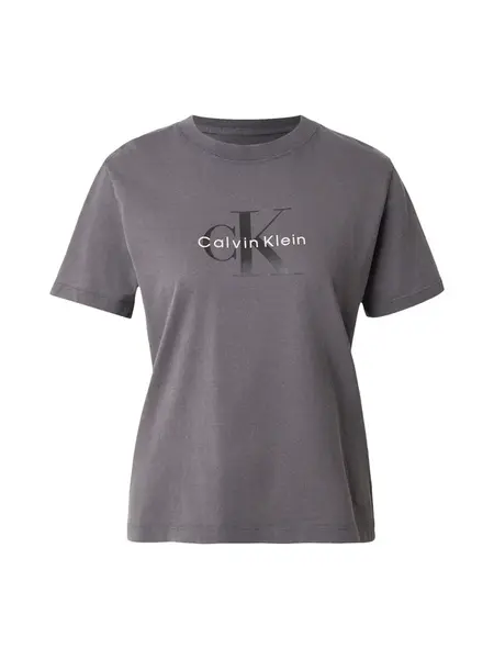 Calvin Klein Jeans Tričko  tmavošedá / čierna / biela