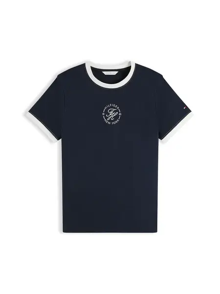 TOMMY HILFIGER Tričko  modrá / biela