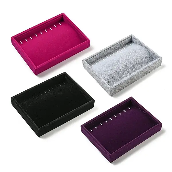 Velvet Necklace Display Storage Boxes
