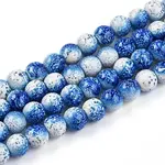 Transparent Baking Painted Glass Beads Strands