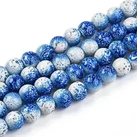 Transparent Baking Painted Glass Beads Strands