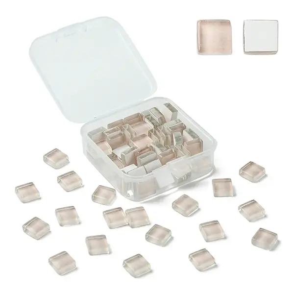 60Pcs Transparent Glass Cabochons
